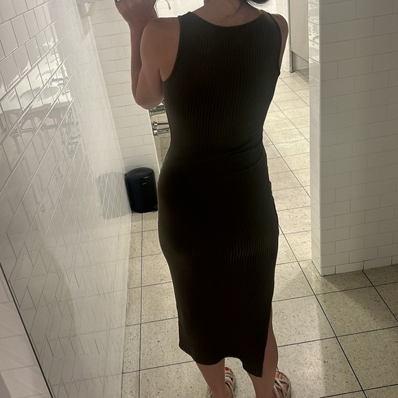 French connection ribbed dress green size small - Picture 4 of 5